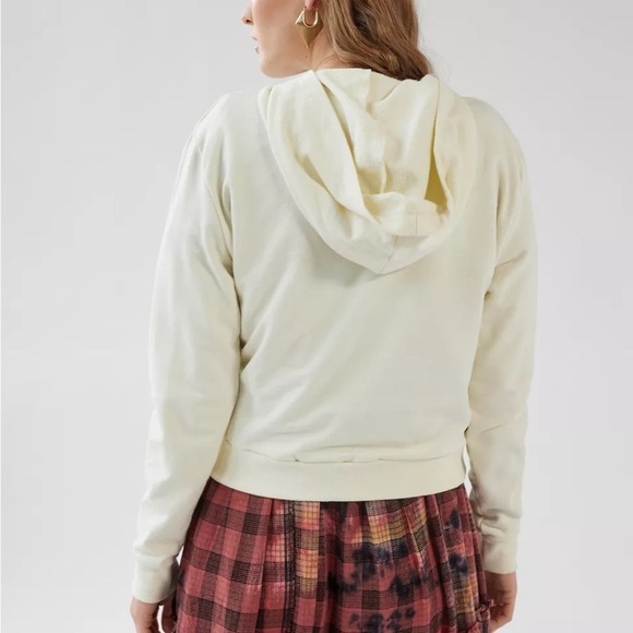 UO Future State Persimmon Shrunken Hoodie Sweatshirt, White, Medium, NWT - Picture 3 of 6